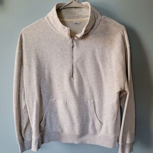Old Navy Men's Light Gray Zip-Up Sweater